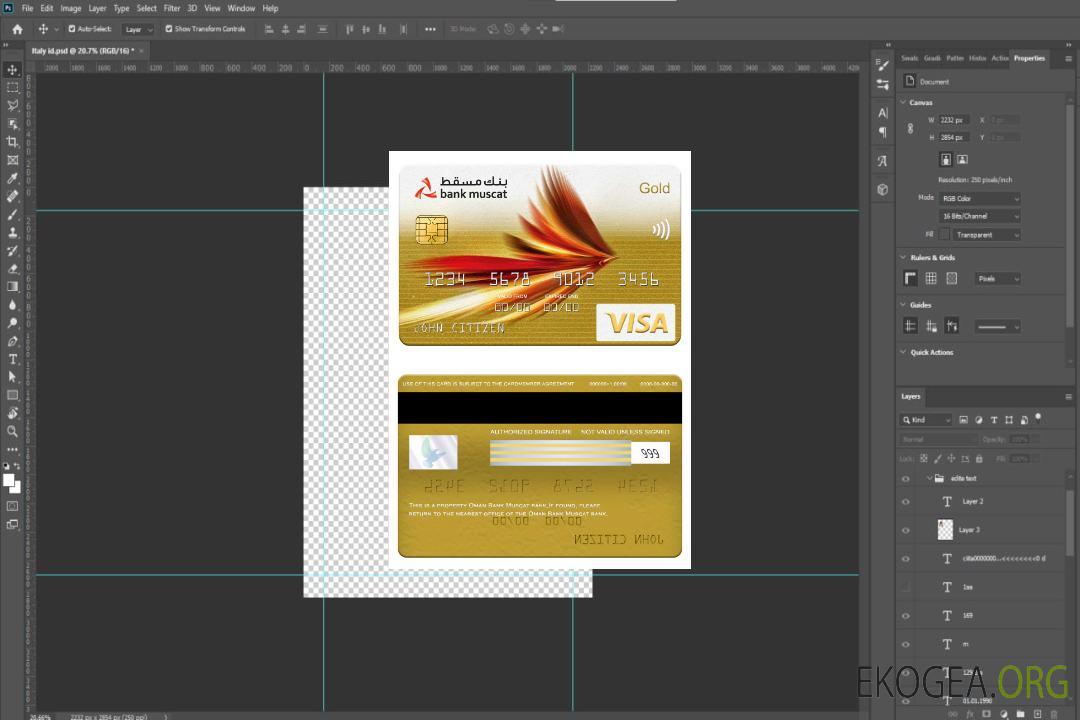 Carte d'or visa bancaire Oman Bank Muscat template Carte d'or visa bancaire Oman Bank Muscat template